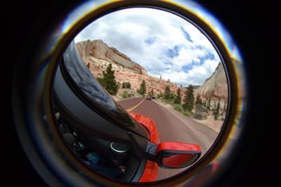 Lookingoutofsoulwhiledrivingthroughzion