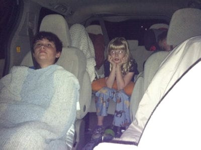 Two Friends, Five Kids, Eight Days, and a Toyota Sienna 2 A Girls Guide To Cars | Two Friends, Five Kids, Eight Days, And A Toyota Sienna - Kids In Van Watching Movie