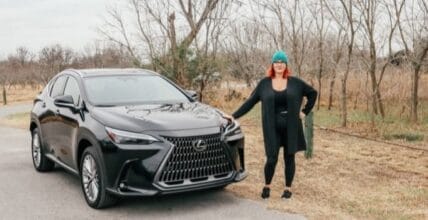 Lexus Nx350 Parked With Woman In Black