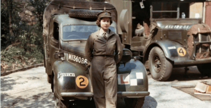Princess Elizabeth In Trainging With The Ats. Photo- Imperial War Museum