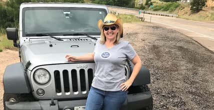 Adeina And Her Jeep. Photo: Adeina Anderson