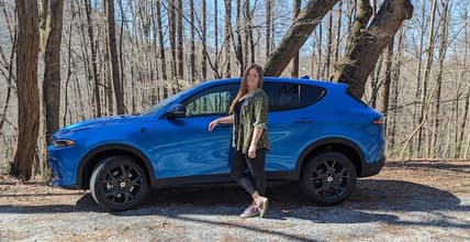 The Author And The Dodge Hornet In The Woods.