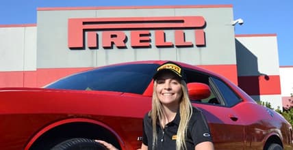 Hanna Grisham Is Pirelli Tires First Female Test Track Driver. Photo: Hannah Grisham