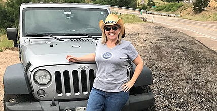 Adeina And Her Jeep. Photo: Adeina Anderson
