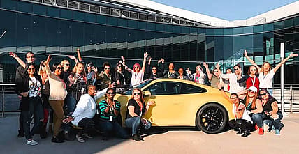 Our Group At The Porsche Experience Center