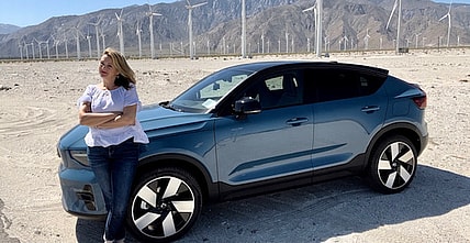 Featured Image Volvo C40 Recharge At One Of California'S Many Windmill Farms