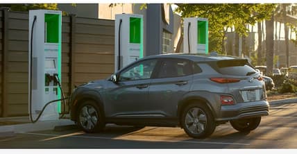 Car Charging At Electrify America Station. Photo: Electrify America