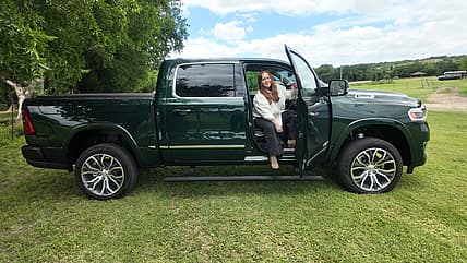 Natalie Posing With One Of Three Special Texas Editions Of The Ram 1500 And Ram 2500