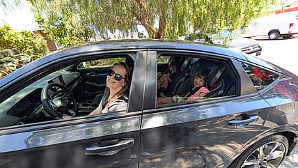 My Daughters And I Sitting In The 2026 Honda Civic Hatchback Hybrid