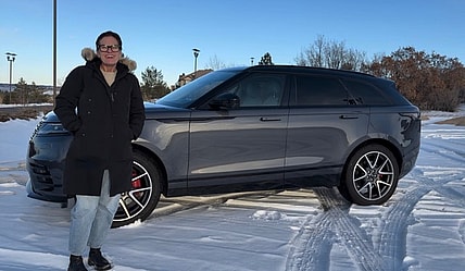 Sara Lacey With The 2025 Range Rover Velar