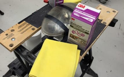 A Girls Guide To Cars | 3M Auto Boot Camp Proves You Can Make Your Old Car Look New - 3M Headlight Image