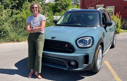 Mr Friend Sarah With Her Mini Cooper Countryman. Photo: Cindy Stagg