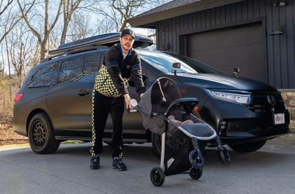 Actor And Comedian Pete Davidson With His Honda Odyssey Customized By Ebay Motors