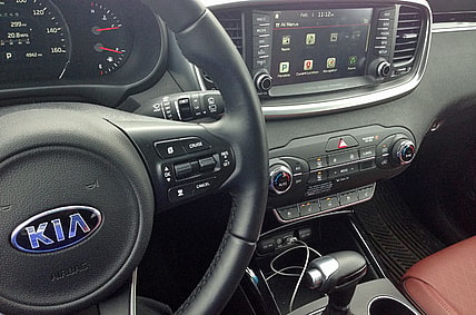 Checking The Kia Sorento Controls Before Driving The New Car