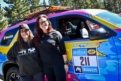 Pre Tech Check At The Rebelle Rally With My Race Partner Emily Winslow And Our Honda Pilot Trailsport. Photo: Paolo Baraldi
