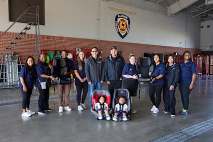 The Crew At The Aldine Fire And Rescue In Houston That Helped Educate Visitors On How To Install Car Seats Safely, And Handed Out Free Car Seats As Part Of The Hyundai Hopes And Genesis Gives Events
