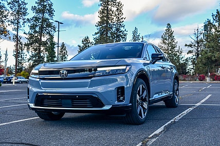 The Front End Of The 2024 Honda Prologue, Parked In A Parking Lot