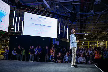 Ford's Remapped Future: A Model T Moment Makes Way For an Affordable Ford Electric Truck 9 Doug Field, Chief Of Ford Ev, Digital And Design Officer, Introduces The New Ford Model T Moment, Universal Ev Platform And Ford Universal Ev Production System