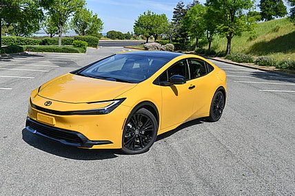 The Front End Of The 2026 Toyota Prius Xse Nightshade Phev