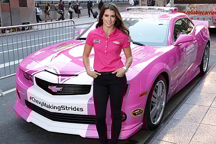 A Girls Guide To Cars | Danica Patrick Attracts Attention In A Pink Camaro--For Breast Cancer Awareness - Chevygodaddydanicapatrick01