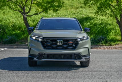 The Very Front End Of The 2026 Honda Cr-V Trailsport Hybrid