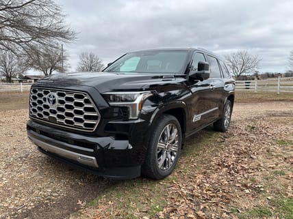 The Toyota Sequoia is Large and in Charge, But Fits into Daily Life Beautifully 1 The Front End Of The 2024 Toyota Sequoia Capstone