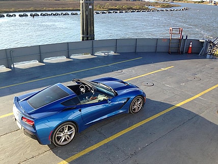 A Girls Guide To Cars | Celebrating Our Love Of Speed On National Corvette Day - Ridin The Fortmorgan Ferry Corvette Stingray Dauphinisland Mueller10Yr