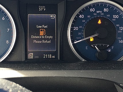 Low Fuel Warning Cheap Gas