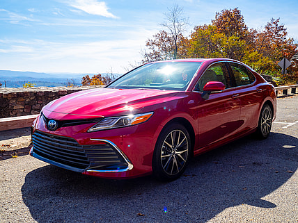 The 2023 Toyota Camry Hybrid. Photo: Cameron Aubernon