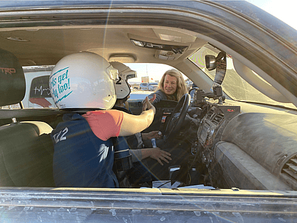 Emily Miller Shakes Every Hand Before Each Start. Photo: Kristin Shaw
