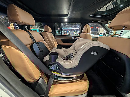 The Britax Galaxy360 Car Seat Installed In A Hyundai Santa Fe At The Chicago Auto Show