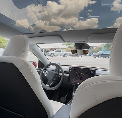 The Interior Of The Tesla Robotaxi