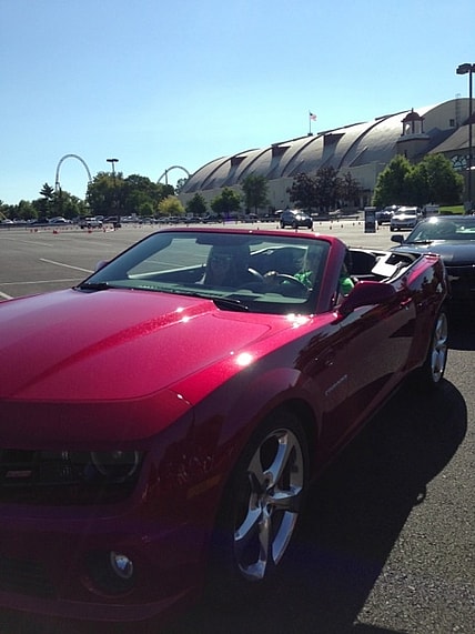 Camaros Lined Up For The Chevy Owner'S Appreciation Day At Hershey Park