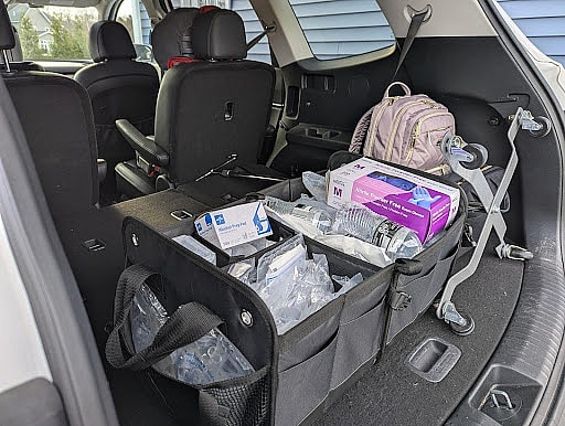 I'm a Traveling Nurse. This is How I Organize My 2022 Kia Telluride For Work and Family 3 The Trunk Of A 2022 Kia Telluride With A Trunk Organizer