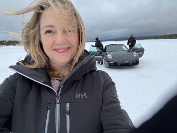 On The Winter Driving Track With Ebay Motors And The Porsche 911