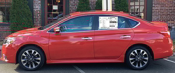 New Car Window Sticker Monroney