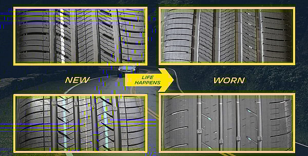 What New Tread Looks Like Versus Worn Tires