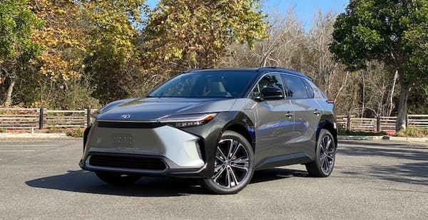 2023 Toyota bZ4X First Look: An Impressive Start to Toyota's New Electric Car Lineup 1 Toyota Bz4X With Some Pretty Trees. Photo By Kristin Shaw