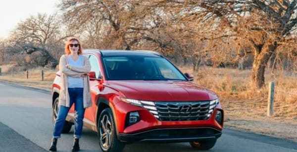 I Traded My Hyundai Santa Fe for a Week to Drive the 2022 Hyundai Tucson 1 Red Hyundai Tuscon With Black Grille