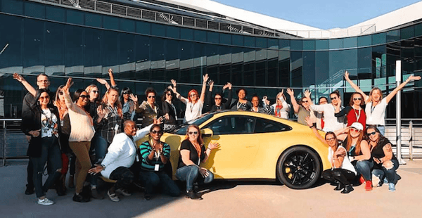 Our Group At The Porsche Experience Center