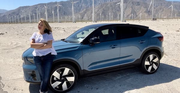 Featured Image Volvo C40 Recharge At One Of California'S Many Windmill Farms
