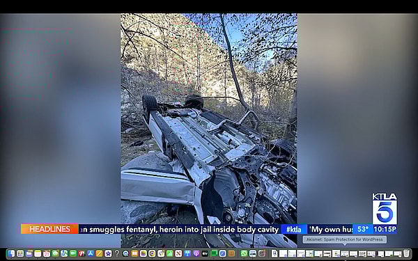 Christian Zelada'S Hyundai Elantra At The Bottom Of A Canyon
