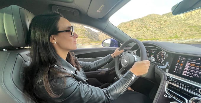 A Girls Guide to Cars | Serenity And Sustainability With The Bentley 2022 Flying Spur Hybrid - Jaclyn driving