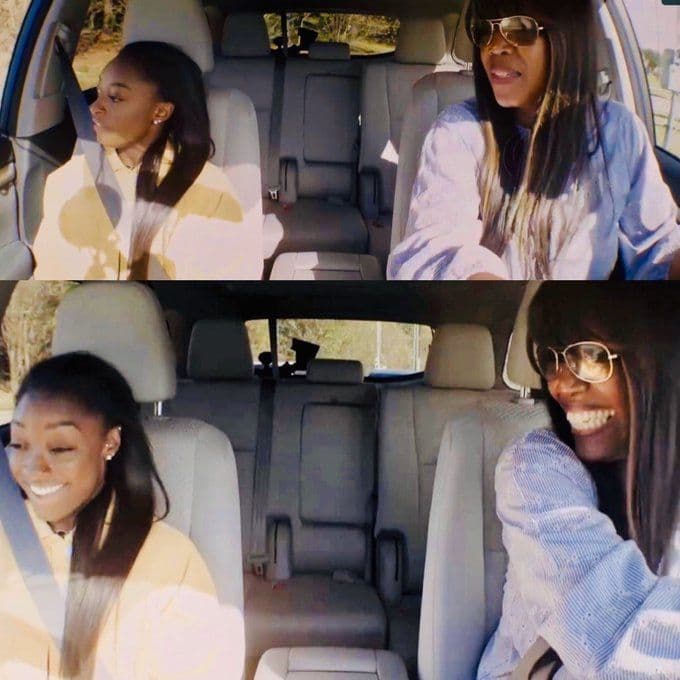 Olympian Simone Biles And Olabisi Boyle At Visa