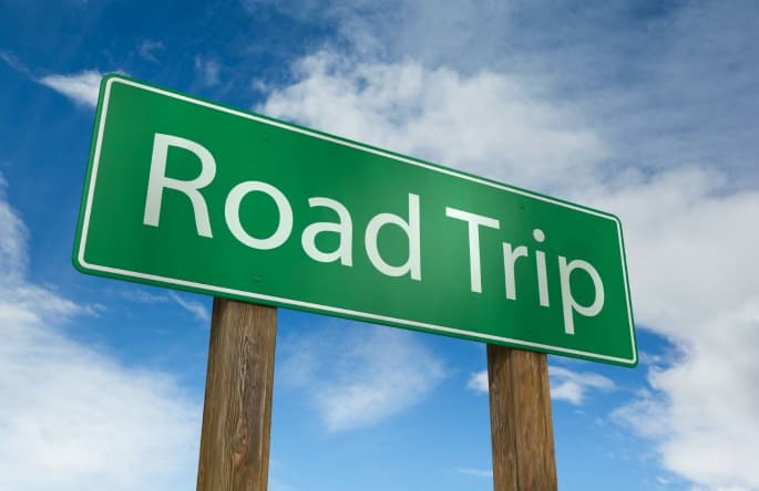 A Girls Guide To Cars | Best Road Trip Snacks - Healthy And Not So Much - Sbcroad Trip Sign