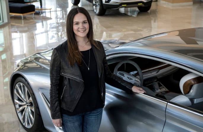 What Drives Her: Elizabeth Curran, Fashion Major, Ends Up Running Color & Trim at Hyundai North America 1 What Drives Her: Elizabeth Curran, Hyundai