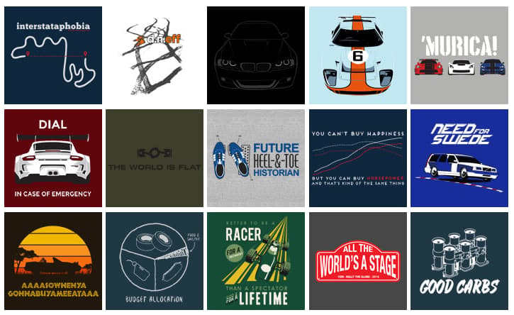 A Girls Guide To Cars | T-Shirts And Accessories For Gearheads On Sale At Blipshift - Blipshift Apex Everything 2016 Grid