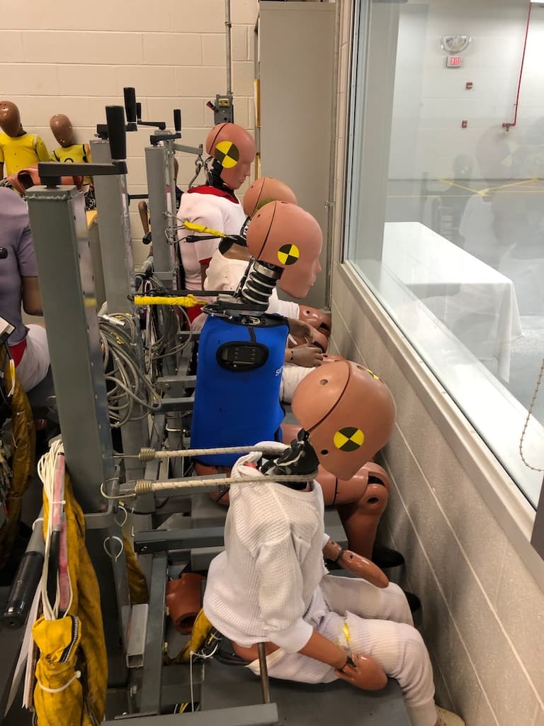 Honda'S Crash Test Dummies In The Crash Test Lab.