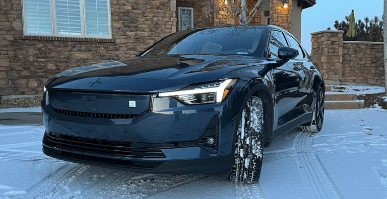 The 2024 Polestar 2 Shines In The Snow.