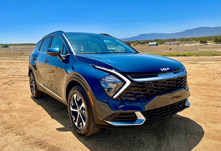 The Front End Of The 2023 Kia Sportage